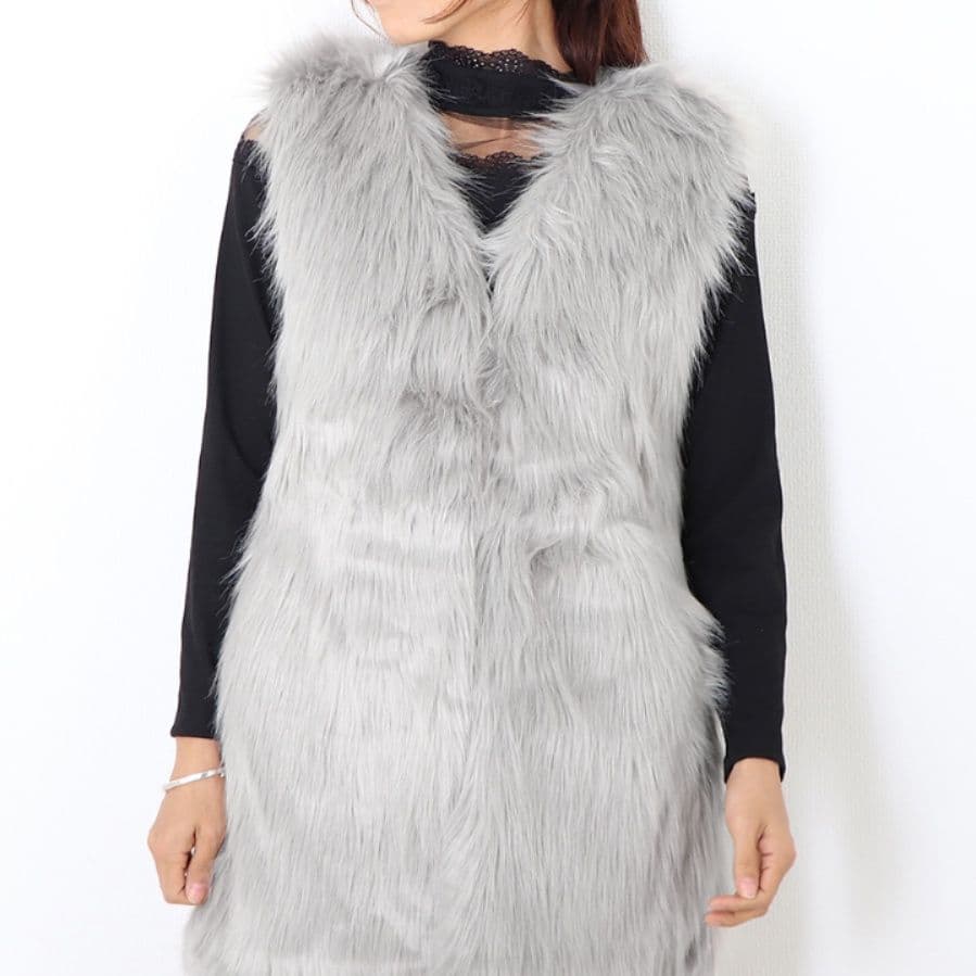 ファーベスト レディース 秋冬 高級感 ジレ