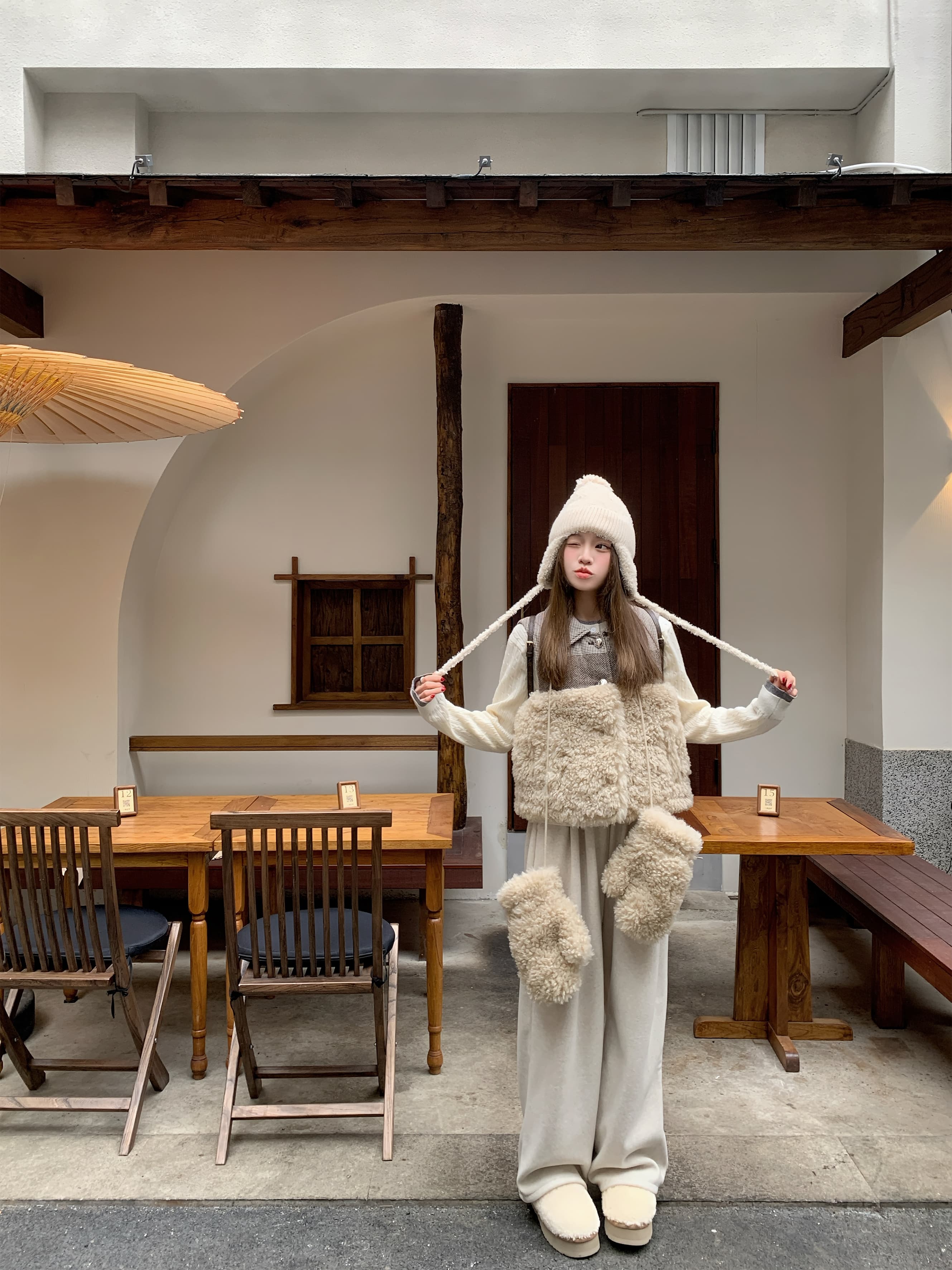 ベスト もこもこベストダウン