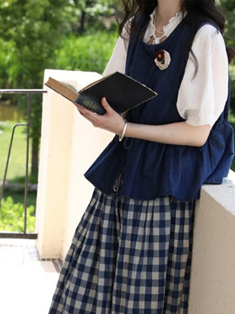 ベスト 優美な結び目レイヤードベスト