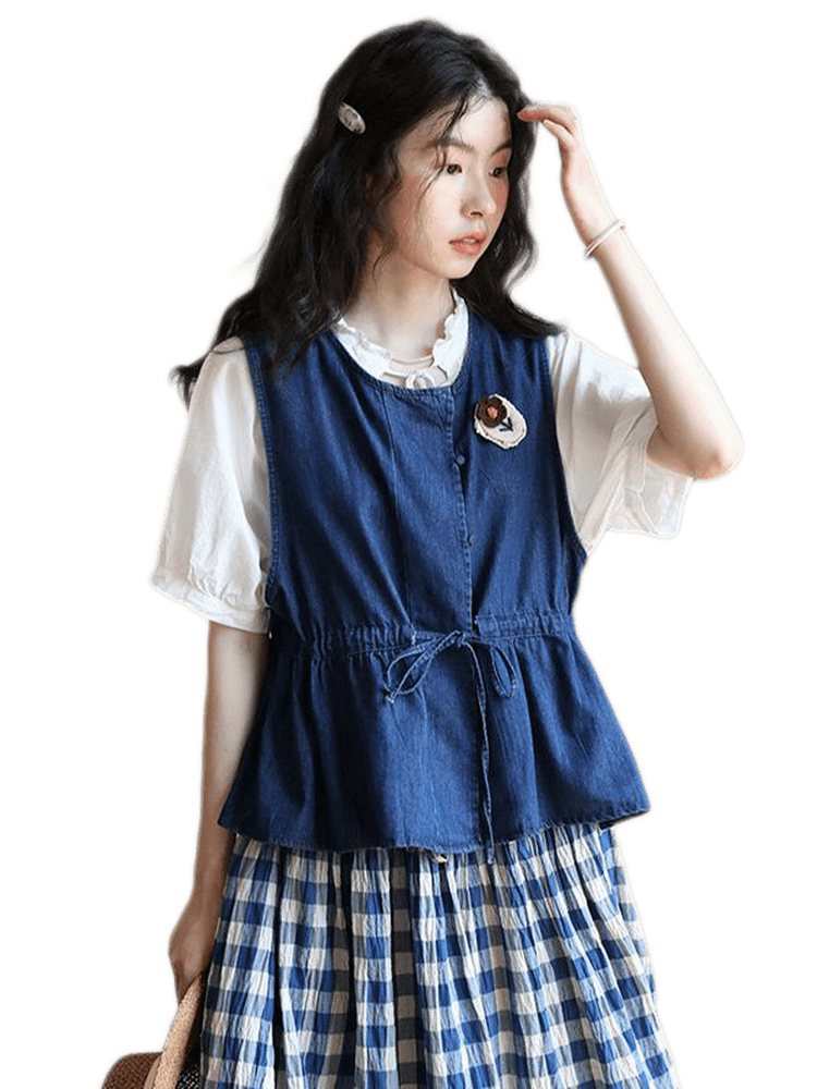 ベスト 優美な結び目レイヤードベスト