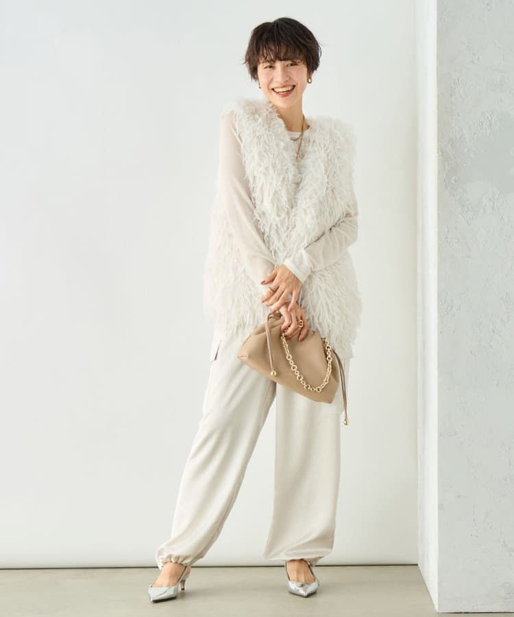 ふんわりシャギー素材ベスト