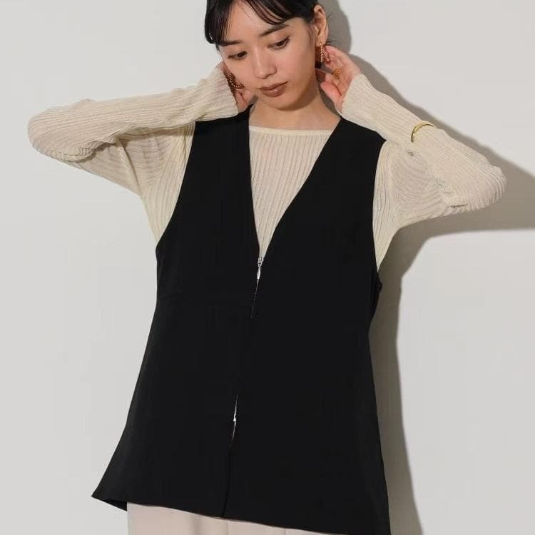 ベスト スタイリッシュフレアジレ