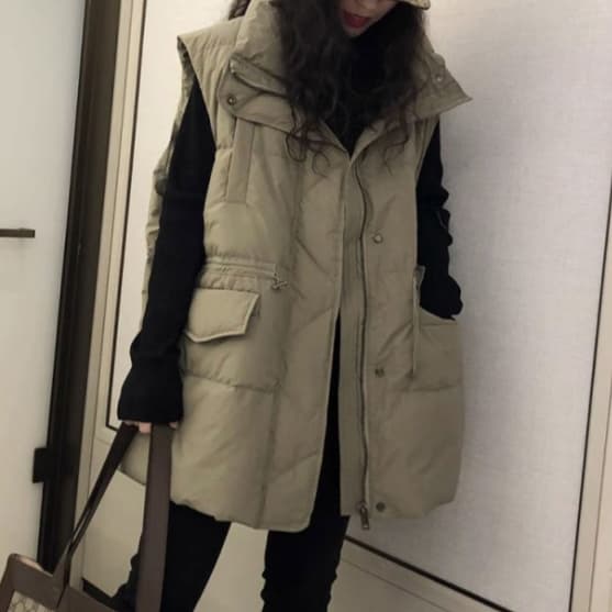 中綿ロングベスト