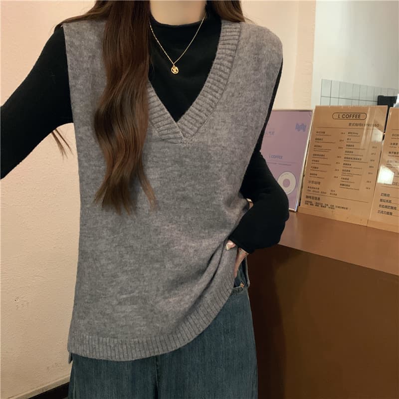 シンプル清楚ゆったりベスト
