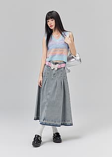ふんわり透かし編みベスト