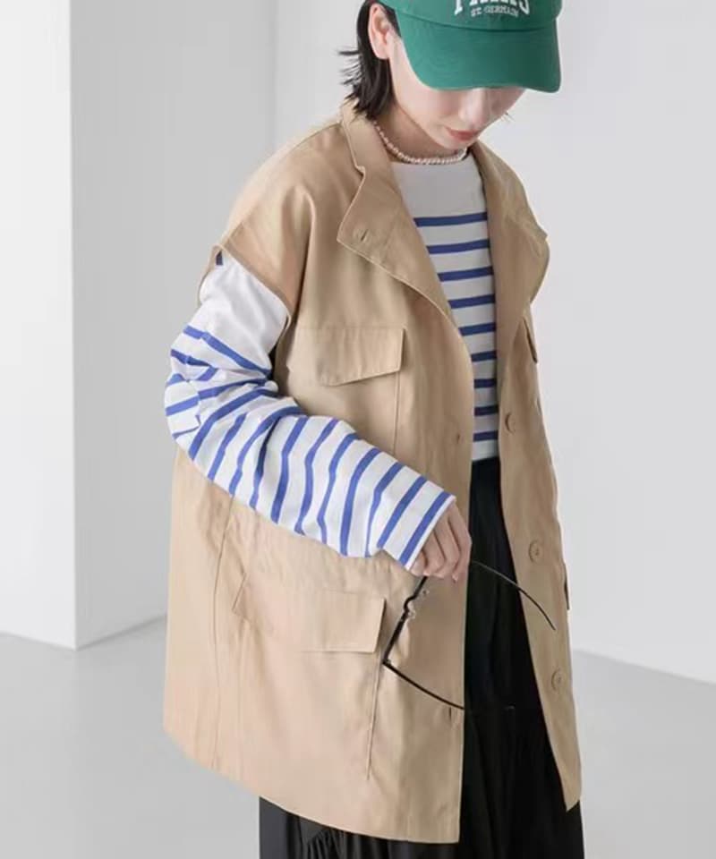 ベスト マルチポケット ユーティリティ ジレ