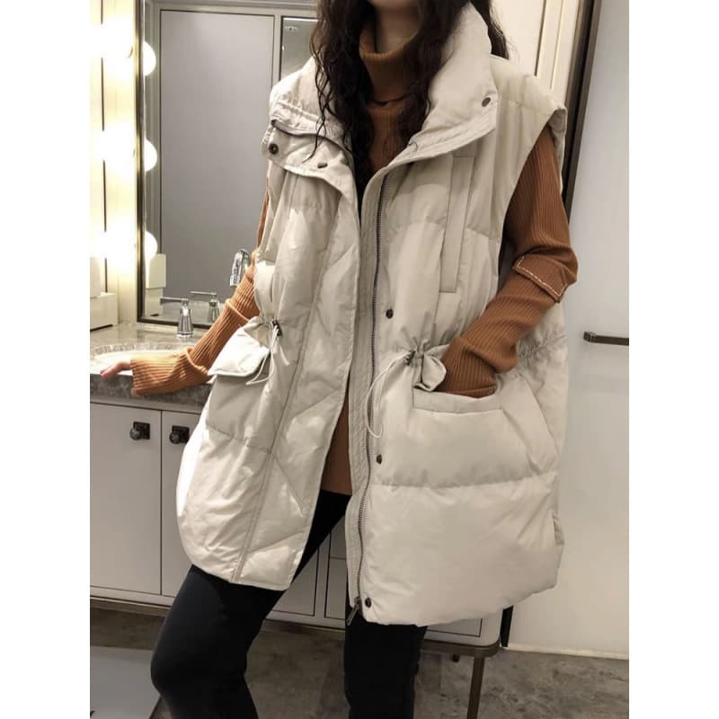 中綿ロングベスト