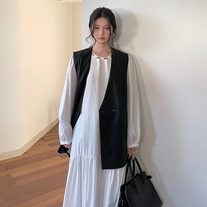 ベスト 洗練ロングジレ
