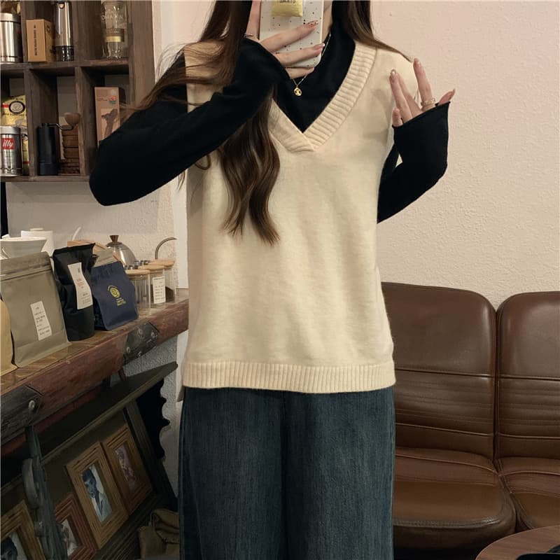 シンプル清楚ゆったりベスト
