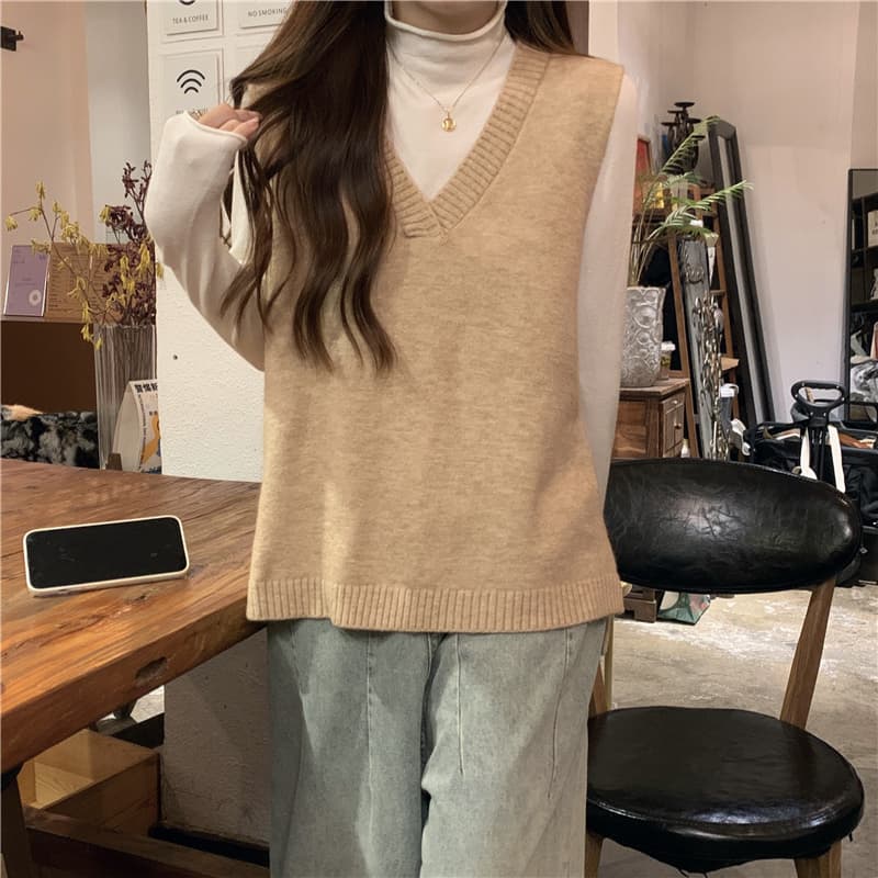 シンプル清楚ゆったりベスト