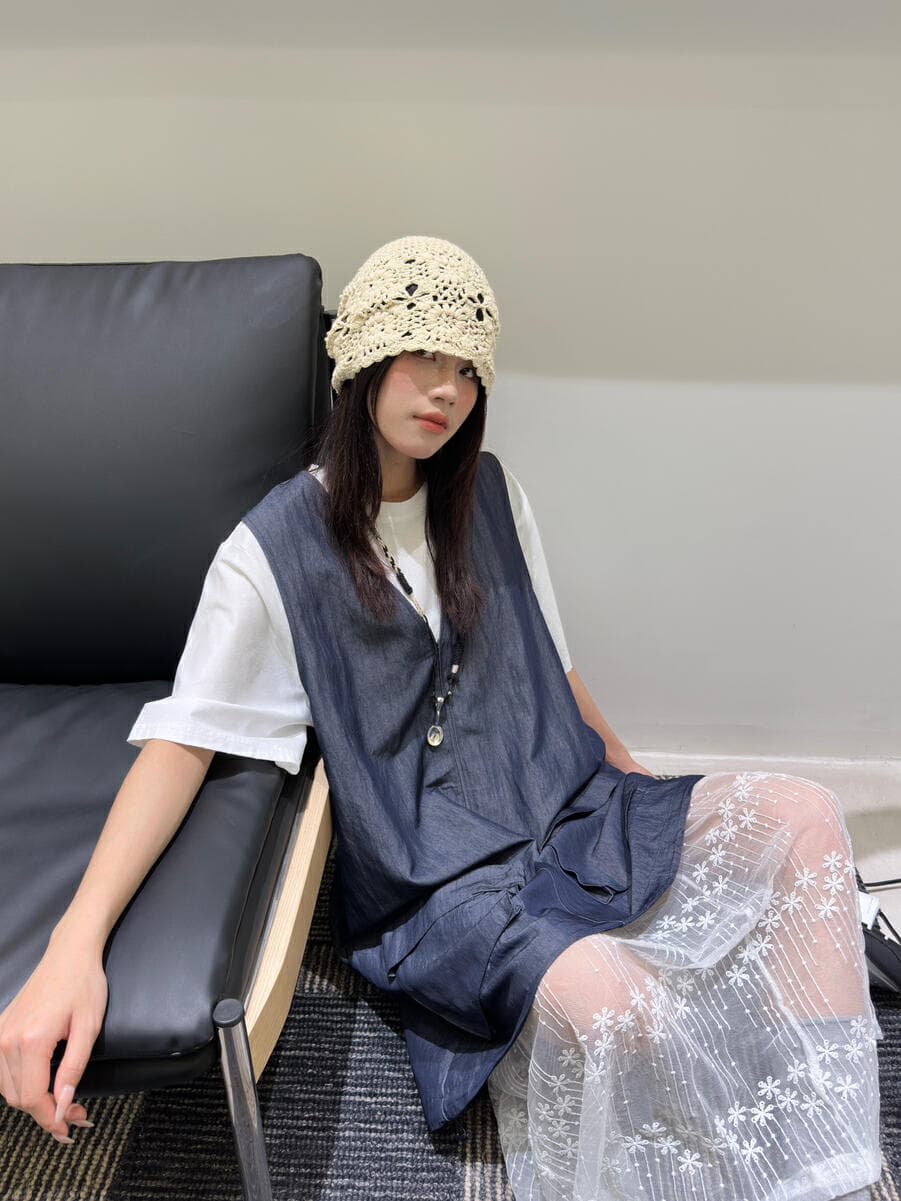 ベスト ゆったり着心地の大人のポケットジレ