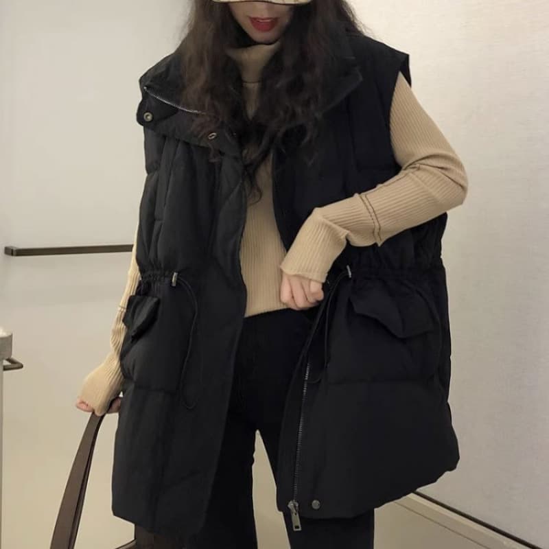 中綿ロングベスト