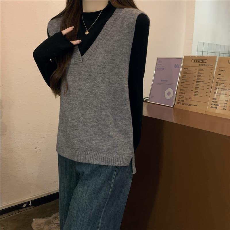 シンプル清楚ゆったりベスト