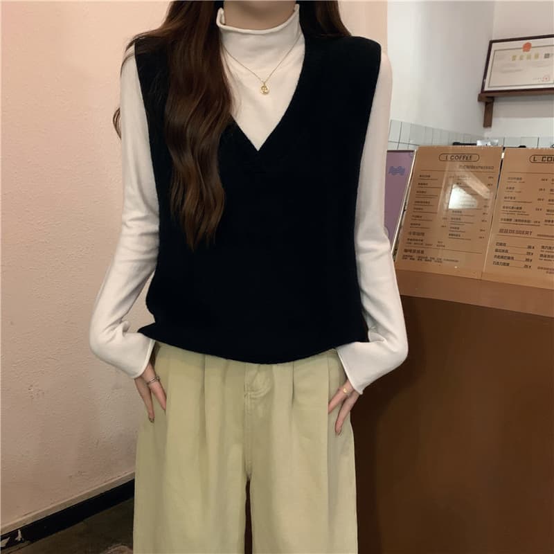 シンプル清楚ゆったりベスト