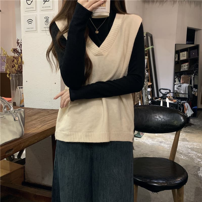 シンプル清楚ゆったりベスト