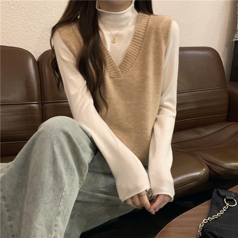 シンプル清楚ゆったりベスト