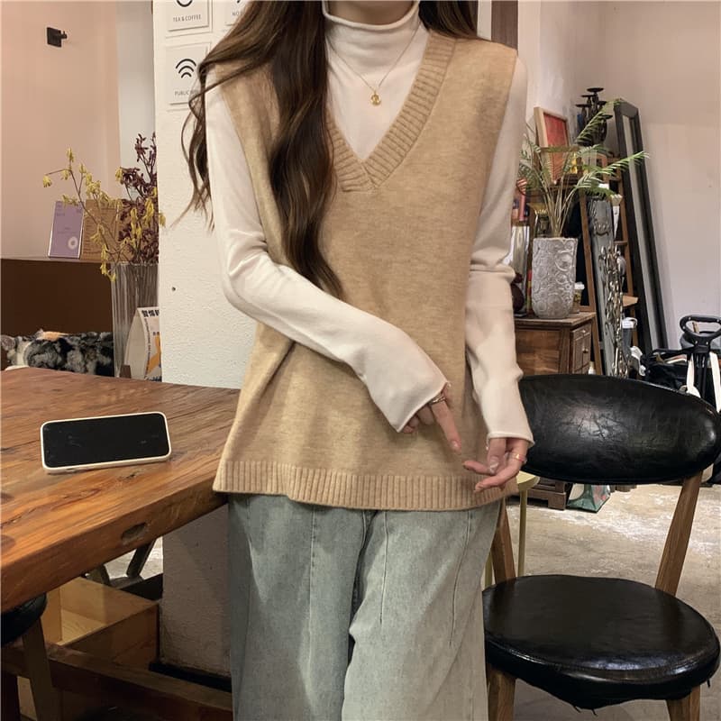 シンプル清楚ゆったりベスト