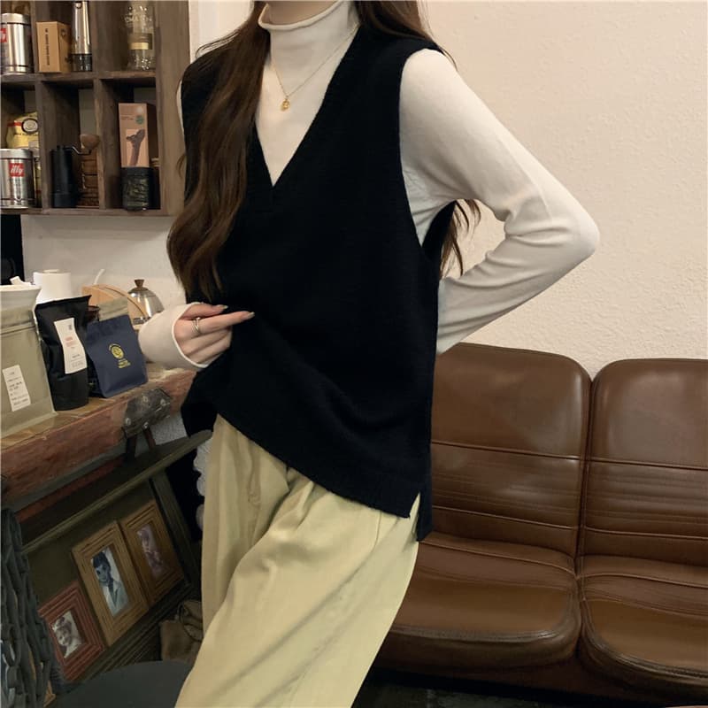シンプル清楚ゆったりベスト