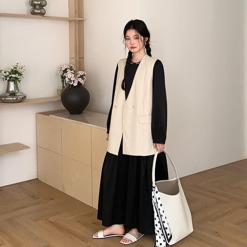 ベスト 洗練ロングジレ