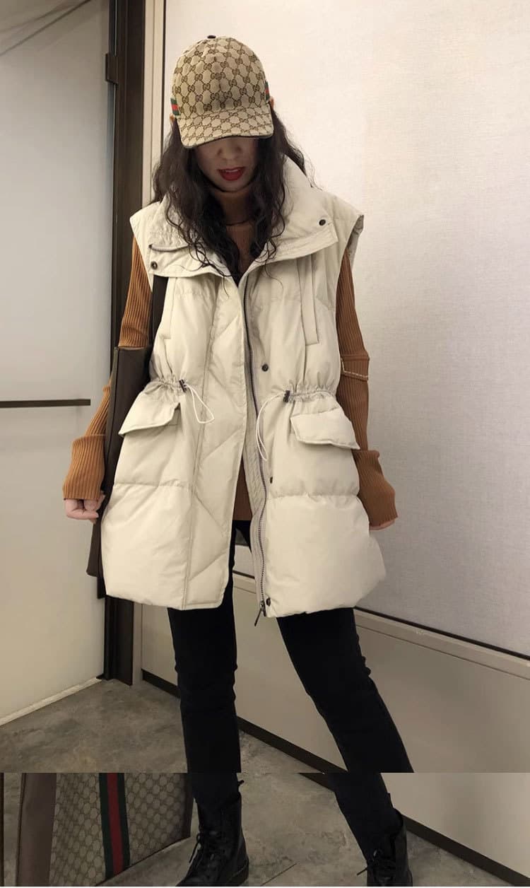 中綿ロングベスト