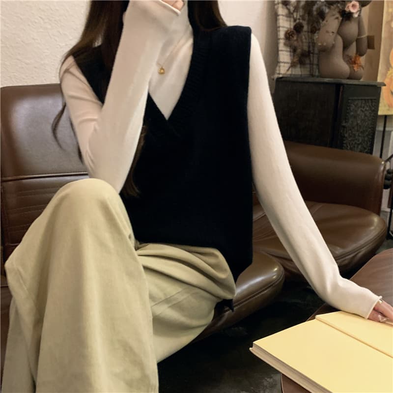 シンプル清楚ゆったりベスト