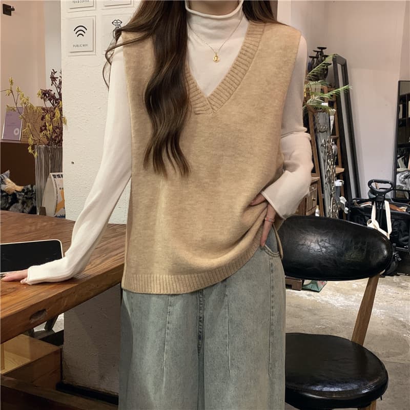 シンプル清楚ゆったりベスト