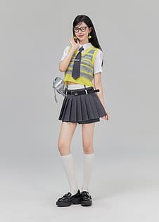 ふんわり透かし編みベスト